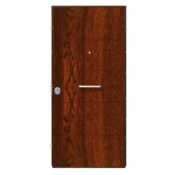 Porta blindata Super Noce 90x210 cm noce apertura dx