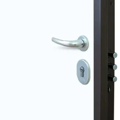 Porta blindata Super Noce 90x210 cm noce apertura dx