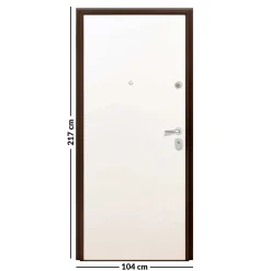 Porta blindata Super Noce 90x210 cm noce apertura dx
