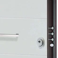 Porta blindata Super 90x210 cm bianca apertura sx