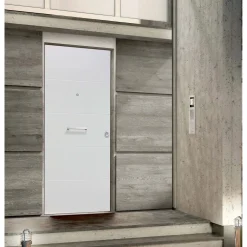 Porta blindata Super 90x210 cm bianca apertura sx