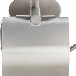 Porta carta igienica con coperchio Wenko Turbo-Loc Orea acciaio inox opaco