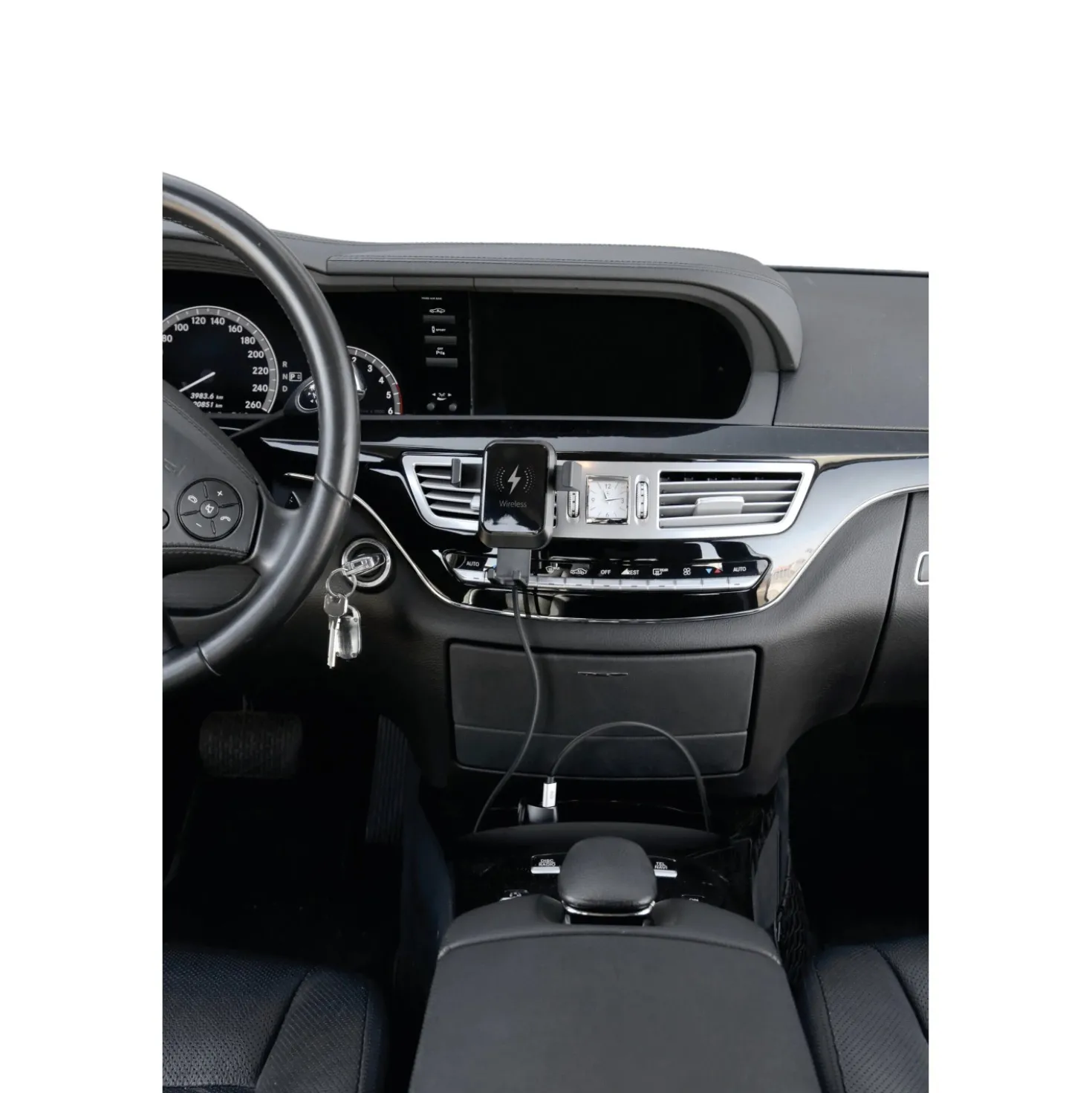 Porta cellulare auto Graviton Wireless con ricarica wireless nero