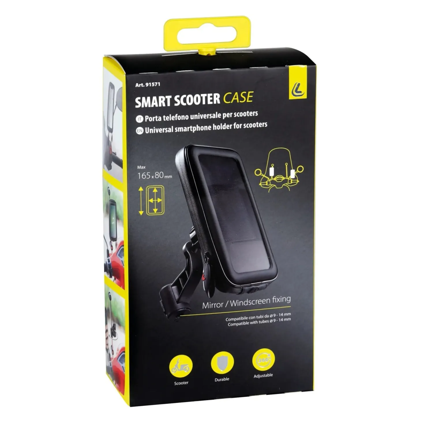 Porta cellulare scooter Smart Scooter Case universale nero