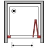 Porta doccia a soffietto Platz 80 cm H 190 cm bianco e sintetico