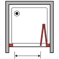 Porta doccia a soffietto Platz 75 cm 190 H bianco e sintetico
