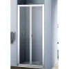 Porta doccia a soffietto Platz 100 cm H 190 cm argento e sintetico