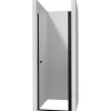 Porta doccia battente Idrostile 50x200 cm Nero
