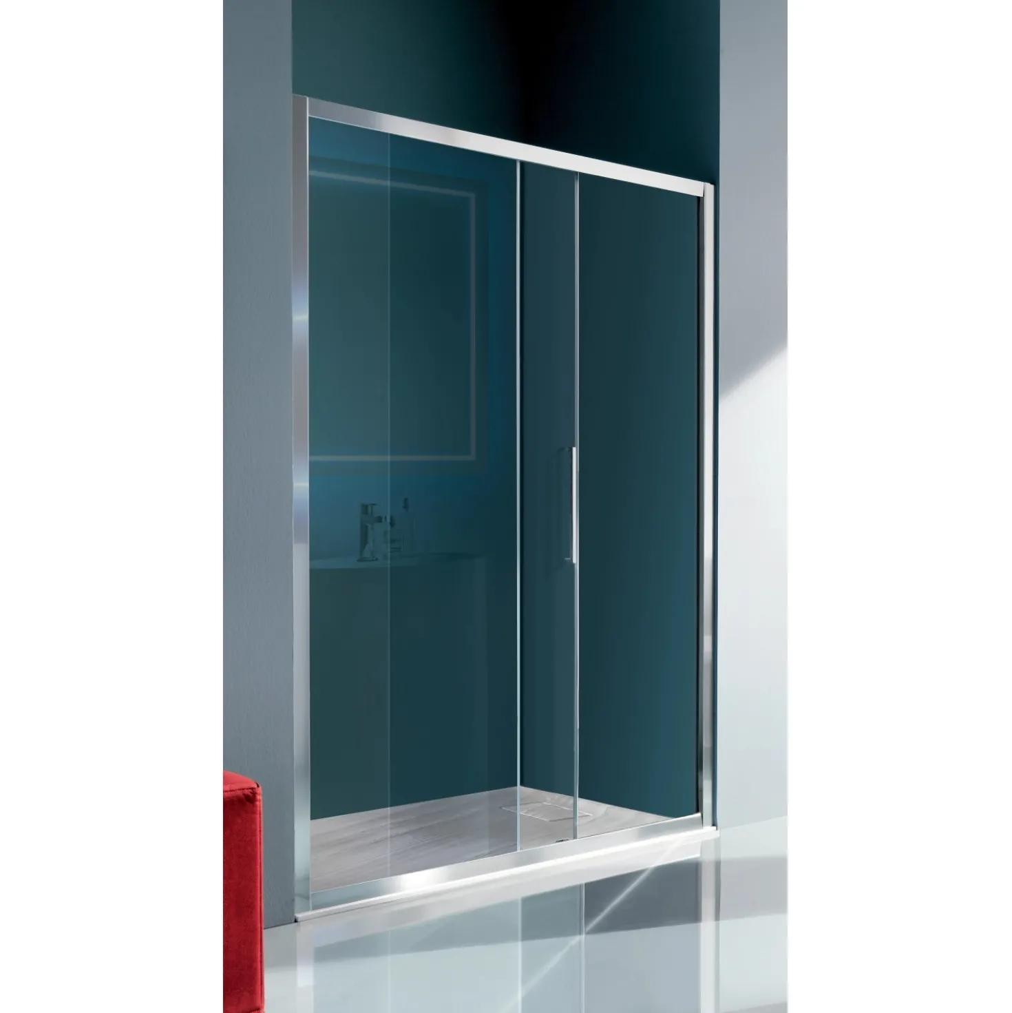 Porta doccia scorrevole Italia 97-101 cm in vetro trasparente 6 mm
