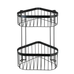 Porta oggetti doccia Wenko Classic Plus Black 2 ripiani in acciaio nero