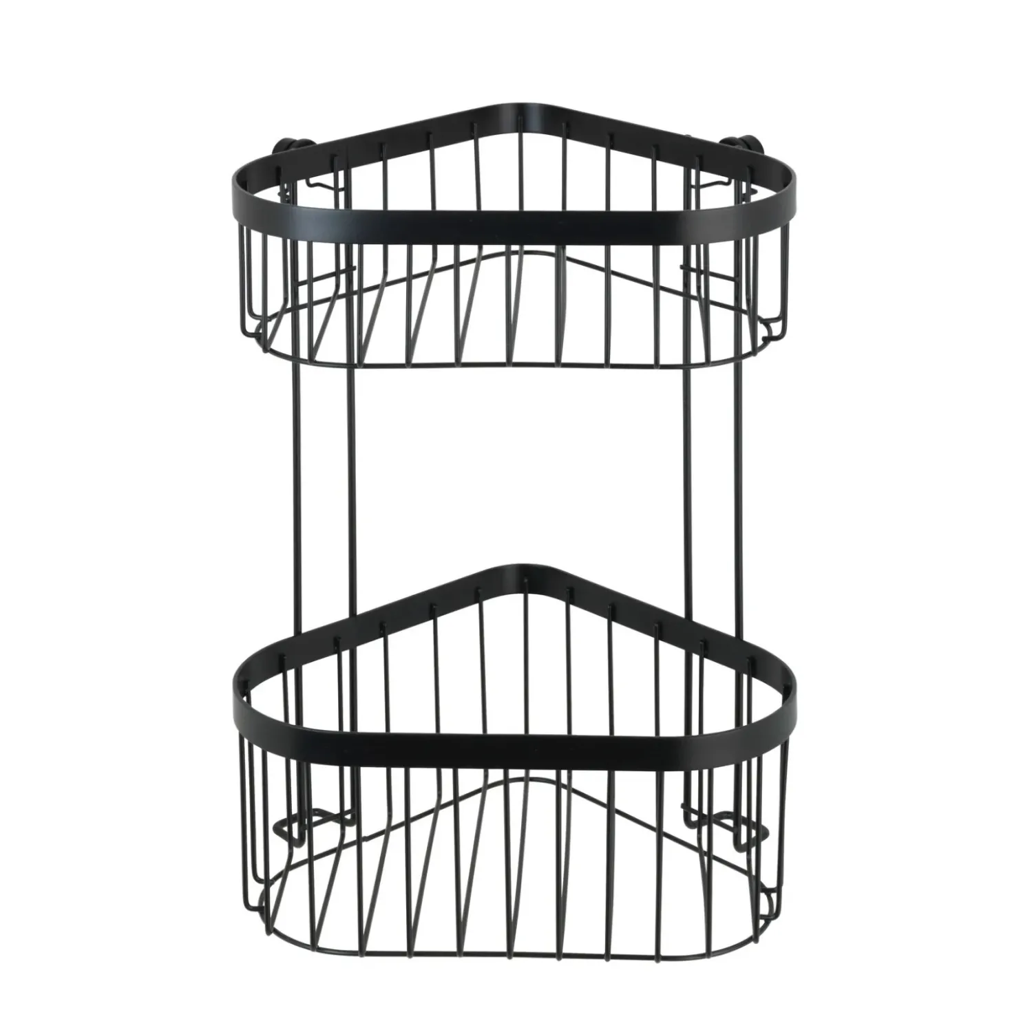 Porta oggetti doccia Wenko Classic Plus Black 2 ripiani in acciaio nero