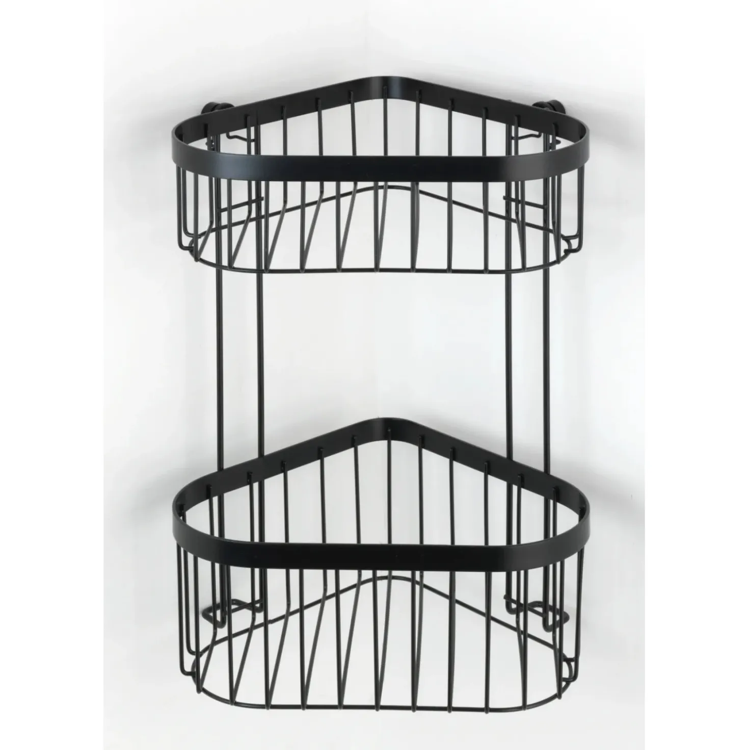 Porta oggetti doccia Wenko Classic Plus Black 2 ripiani in acciaio nero