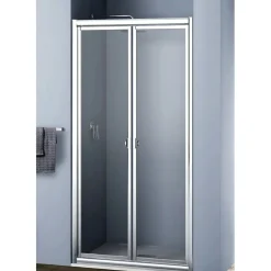 Porta saloon doccia 2 ante Platz 90 cm H 190 bianco e sintetico