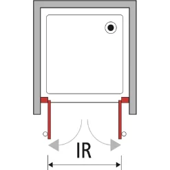 Porta saloon doccia 2 ante Platz 90 cm H 190 bianco e sintetico