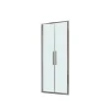 Porta saloon doccia 2 ante estensione cm 87-91 cromo trasparente