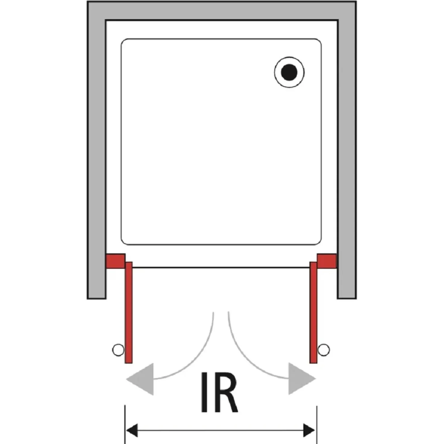 Porta saloon doccia 2 ante Platz 75 cm H 190 bianco e sintetico