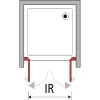 Porta saloon doccia 2 ante Platz 80 cm H 190 bianco e sintetico