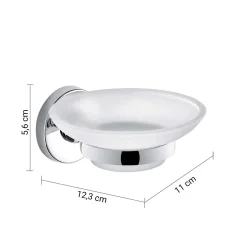 Porta sapone Felce Plus cromato con biadesivo