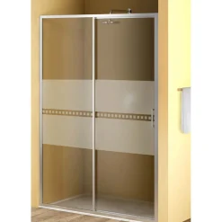 Porta scorrevole doccia 1 anta Bild L116/122xH190 cm argento