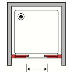 Porta scorrevole doccia 2 ante Bild L114/120xH190 cm argento
