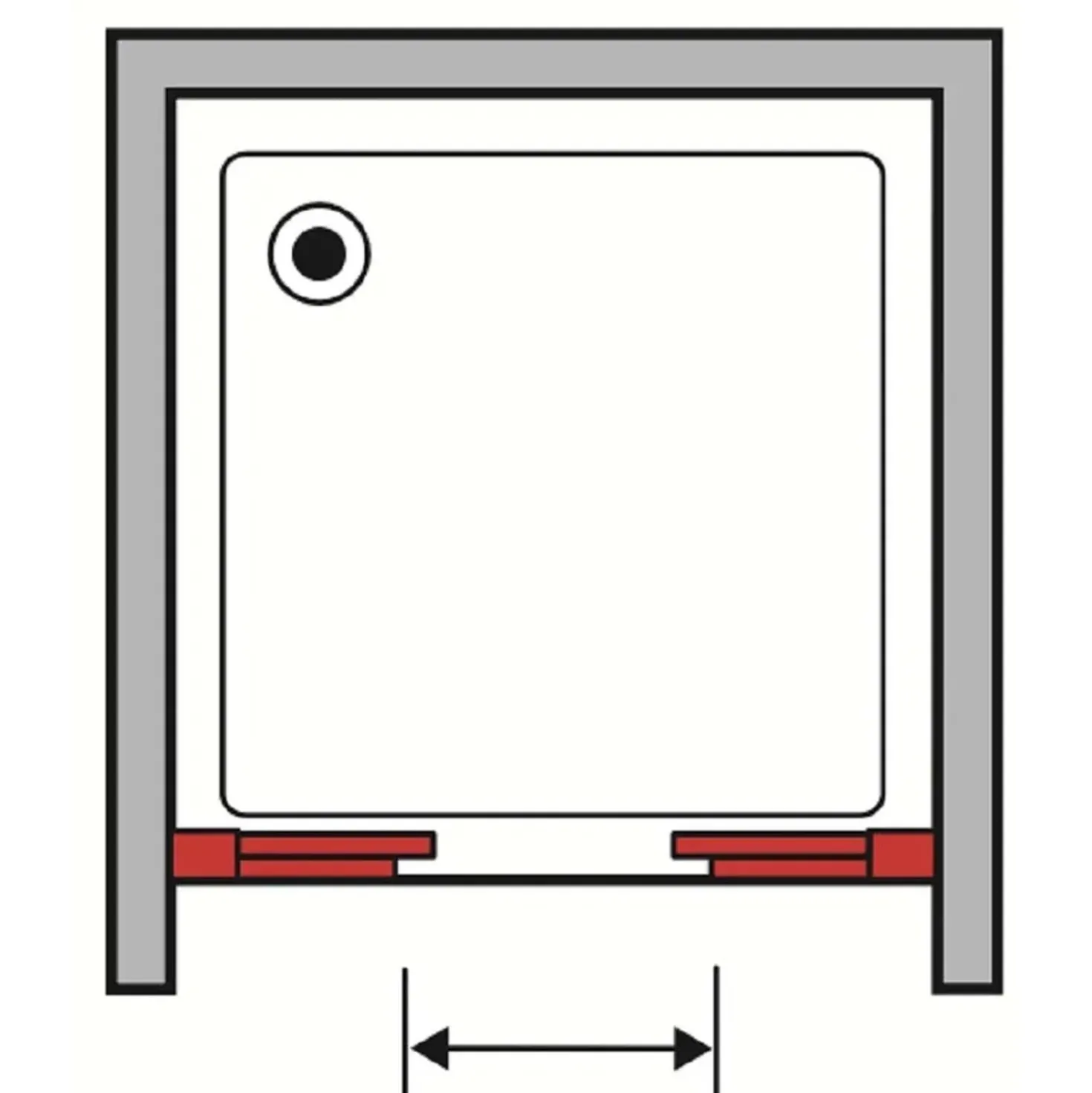 Porta scorrevole doccia 2 ante Bild L114/120xH190 cm argento