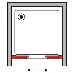 Porta scorrevole doccia 2 ante Platz 150 cm H 190 bianco e sintetico