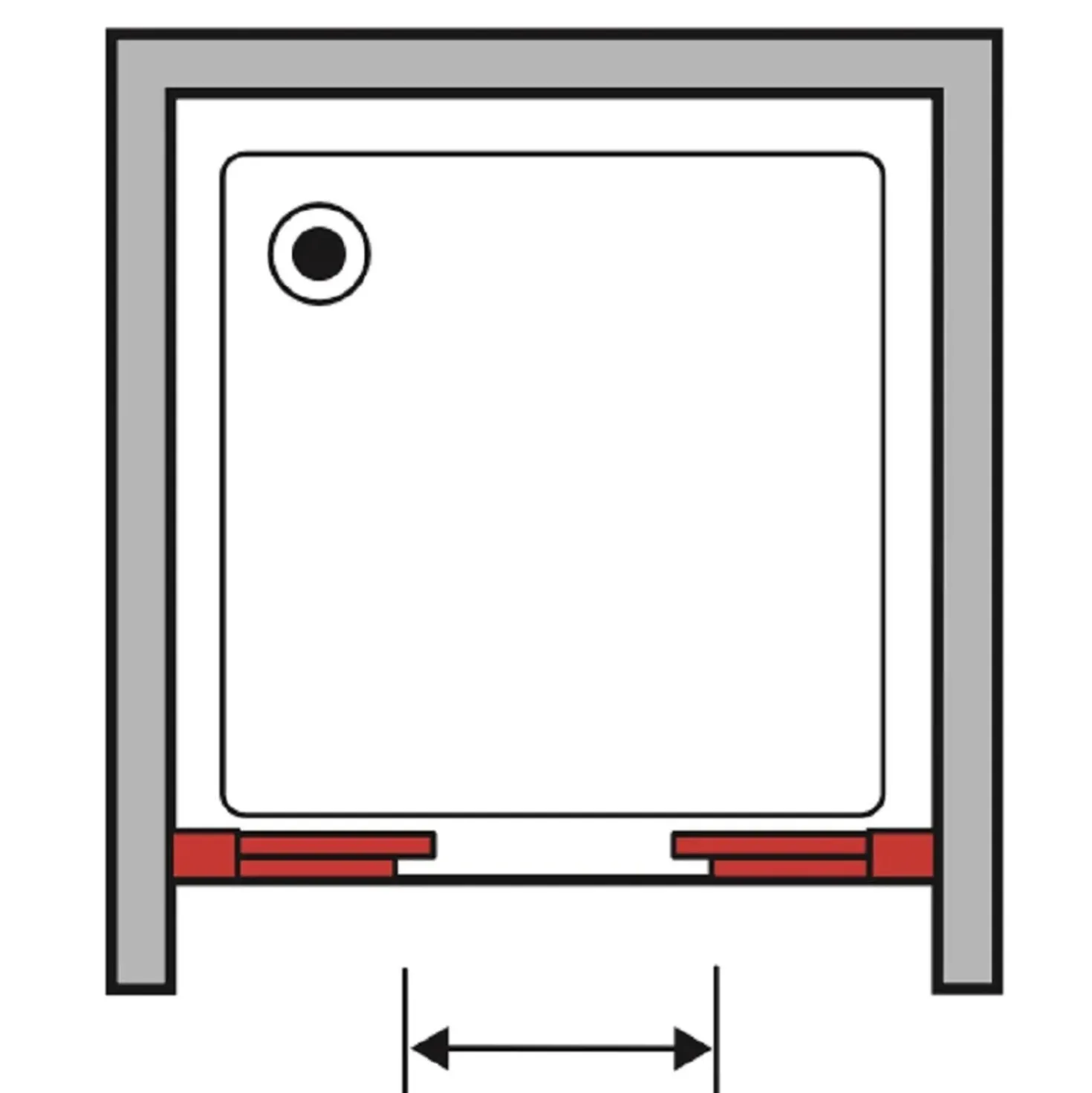 Porta scorrevole doccia 2 ante Platz 150 cm H 190 bianco e sintetico