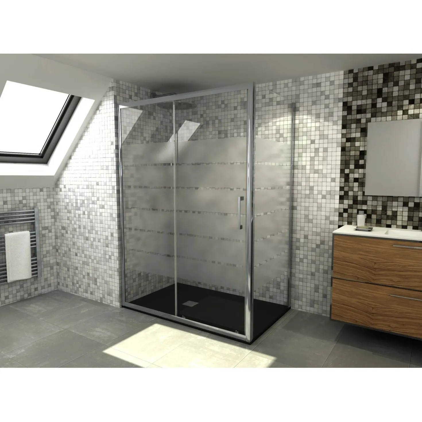 Porta scorrevole per doccia Milano 100 cm x 195 cm