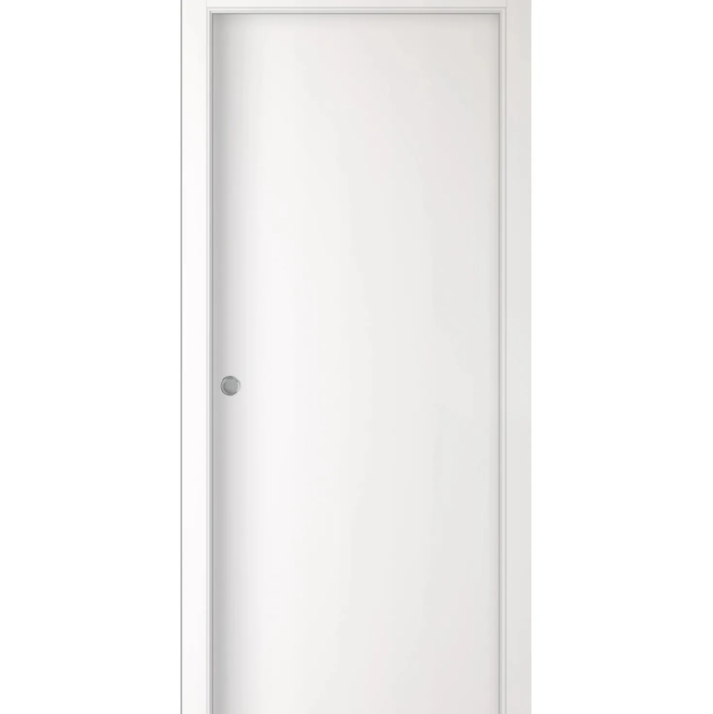 Porta scorrevole reversibile Badia bianca 210x70 cm