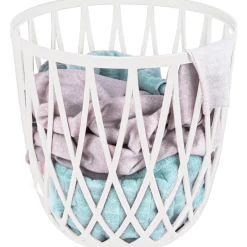 Portabiancheria e sgabello da bagno Wenko Omio Ø 43,5 cm bianco