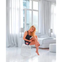 Portabiancheria e sgabello da bagno Wenko Omio Ø 43,5 cm bianco
