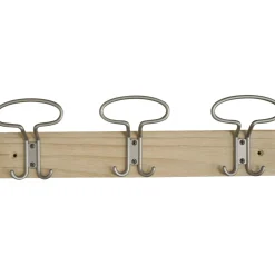 Portabito tre posti in abete rovere sbiancato h. 70 x 420 mm