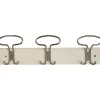 Portabito tre posti in legno laccato bianco h. 70 x 420 mm