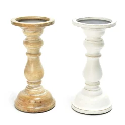 Portacandela in legno Ø10,2xH21,5 cm colori assortiti