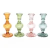 Portacandela in vetro Ø8,5xH17,5cm colori assortiti