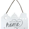 Portachiavi "home" 3 ganci bianco
