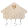 Portachiavi in mdf "famiglia" con magneti per la tenuta dei 4 Portachiavi