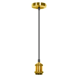 Portalampadina E27 sospeso oro 1,5 m max.60W
