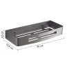 Portaoggetti doccia Nerva rettangolare acciaio inox aisi 304 gun metal