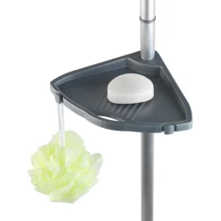 Portaoggetti telescopico doccia Wenko Compact Alluminio argento 0,78-2,75 m