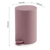Portarifiuti Sharon in resine termoplastiche 3 lt rosa matt