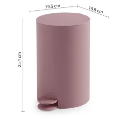 Portarifiuti Sharon in resine termoplastiche 3 lt rosa matt