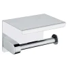 Portarotolo a parete con ripiano Idrostile 133x105 mm cromo