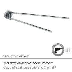 Portasalviette Felce Plus a snodo cromato