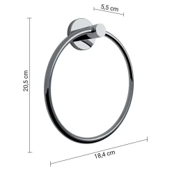 Portasalviette Felce Plus cromato con biadesivo