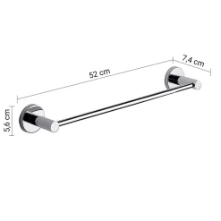 Portasalviette Felce Plus 50 cm cromato con biadesivo