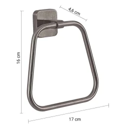 Portasalviette Tonga ad anello gun metal