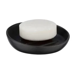 Portasapone bagno Badi in ceramica nero