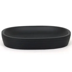 Portasapone bagno Ebony in poliresina nero