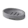 Portasapone bagno Helen in resina grigio
